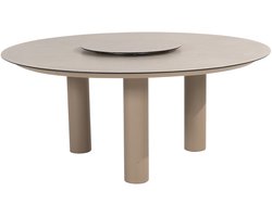 4 Seasons Donato tuintafel Ø160 cm latte incl Lazy Susan