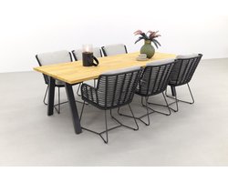 4 Seasons Fabrice Antraciet/Ambassador 240x100 cm. tuinset - 7 delig