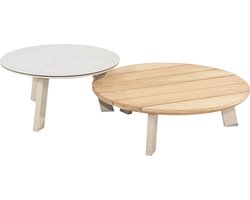 4 Seasons Outdoor Emma Salontafelset Latte - Ø 65/80 cm