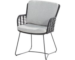 4 Seasons Outdoor Fabrice lounge dining stoel - donker grijs