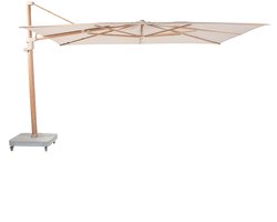 4 Seasons Outdoor Finca Zweefparasol 400x300 - Sand/Houtlook Frame