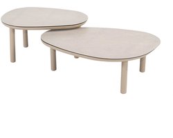 4 Seasons Outdoor Monroe Salontafel Set Latte - Ø65/Ø80 cm
