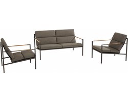4 Seasons Outdoor - Trentino Loungeset - aluminium - 5 persoons tuinset - verstelbare rugleuning
