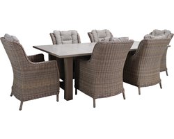 4 Seasons Outdoor tuinset - 7-delig - Diva tuintafel - Osborn tuinstoelen