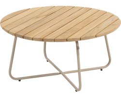 4 Seasons Verdi ronde salontafel teak 73 cm. - Latte