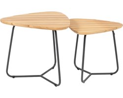 4 Seasons Verdi set van 2 teak driehoekige salontafels