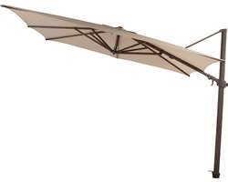 4 Seasons Zweefparasol Siesta premium 300x300 cm. - beach/dark woodlook