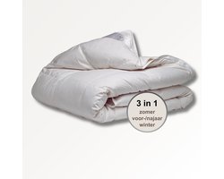 4 Seizoenen Dekbed Salzburg - Oostenrijks Schuddons 140x220 - Fluffy Dons Dekbed - Zomer & Winter Heerlijk Slapen - Warmteklasse 1+3+4 - RDS & Nomite Keurmerk - Nederlands Fabrikaat