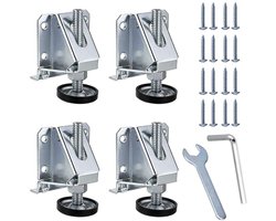 4 Set Van Heavy Duty Verstelbare Levelers, Verstelbare Voeten Set, Stevig, Duurzaam, Sterk Draagvermogen, Meubels Tafelpoten Vloerbeschermer Voor Tafels, Rekken, Kasten, Werkbank Enz.
