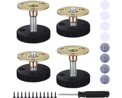 4 Sets Verstelbare Bedframe met Draad - Wand Spacer - 33-40mm Verstelbare Anti-Schok Bedframe Gereedschap - Hoofdbord Stopper - Wandbevestiging voor Bedden, Kasten, Bank