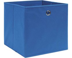 4 STK. Opbergdoos, opvouwbare speelkist, rekmand, vouwkist, mand, kinderbox, vouwbox, box, box, box, niet-geweven stof, 28 x 28 x 28 cm, blauw