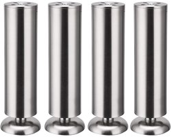 4 STKS 250mm Meubelpoten Kast Benen RVS Benen Werkblad Benen Meubelbank Voeten - Rubber Mat - Veilig Stil Toebehoren
