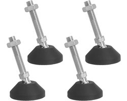 4 stuk - verstelbare stelvoeten - meubelpoten - stelpoot - M8 meubelpoot nivellering - robuuste draaibare meubels nivellering - met T-moer - schokabsorberend en antislip (50 x M8 x 50 inch)