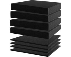 4 stukken 300 x 400 x 50 mm - 4 stukken 300 x 400 x 10 mm - cube foam - grid foam - zwart - schuiminleggereedschappen - foam-inleggereedschap - gereedschap voor schuiminleggers