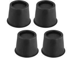 4 Stuks 10 cm Bedverhogers – Robuuste Ronde Meubelverhogers – Tot 990 kg Pond – voor Bed – Bank – Bureau – Stoel – Koelkast