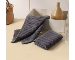 4 Stuks 34x34Cm wellness- Katoen Honingraat Handdoek - Gastendoekjes-Ultra Zachte Absorberende Handdoek - Huishoudelijke Keuken- Toilet- Sanitair