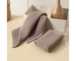 4 Stuks 34x34Cm wellness- Katoen Honingraat Handdoek - Gastendoekjes-Ultra Zachte Absorberende Handdoek - Huishoudelijke Keuken- Toilet- Sanitair