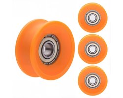 4 Stuks 6x30x13mm U-groef Rollen met Nylon Coating voor Deuren en Kasten - Hoogwaardige Lagers voor Soepel Bewegen en Duurzaamheid