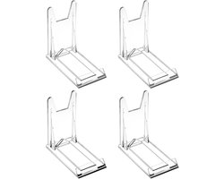 4 stuks acryl displaystandaard, verstelbare bordenstandaard, acryl standaard, transparante bordhouder, fotostandaard, verstelbare kaartenstandaard voor boeken, elektronica, fotodecoratie