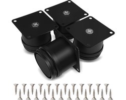 4 stuks - Bankpoten Rond - Bedframe steunvoet - Verstelbare Meubelpoot - Meubelpoten - Stoelpoot Beschermers - Meubelpoten van roestvrij staal - Zwart