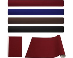 4 Stuks Boekenkleding, 102x41cm Boekdoek voor Boekbinden Stoffen Boekomslag Oppervlak en Papieren Achterkant Beschermer voor Boeken Album Scrapbooking Doe-Het-Zelf Ambacht (4 Kleuren)