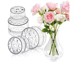 4 stuks - Boeket Twister - Bloemenhouder - Roterende Bloemenhouder - Herbruikbare bloemenhouder - Stengelhouder - Bloemschikken - DIY bloemstukstandaard - bloemschikgereedschap - boeketbenodigdheden - 9 gaten/19 gaten - transparant