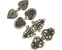 4 Stuks - Broche Clip - Vestklem - Vestsluiting - Vestclip Dames - Vestsluiting Dames - Vestspeld - Vestclip - Clip Met Haakje - Broche - Blouse - Gebreide Jas - Jurken - Jas - Antislip Vaste Gesp - 4 Stijlen