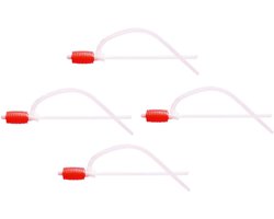 4 Stuks Delige Handmatige Vloeistofoverdrachtsset Compacte Lichte Plastic Sifonpomp voor Brandstof Diesel Draagbare Praktische Handpomp voor Efficiënt Aftappen