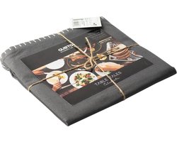 4 stuks Gusta Tafelloper Grijs - 100% Katoen - 40 x 140 cm
