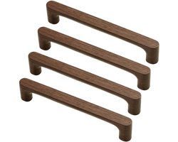 4 stuks Handgrepen kast - deurgrepen boorgatafstand 128 mm - met schroeven - Moderne Keukenkast Trekkers - Geschikt voor keukenkasten, lades en commodes - Bruin