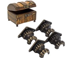 4 stuks hoekbeschermers - Antraciet voor houten kisten en meubels - Decoratieve hoekverbindingen