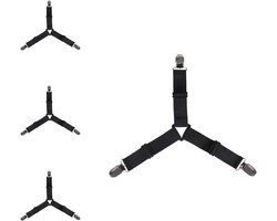 4 Stuks Hoeslaken Klemmen voor een Strak Beddengoed - Ideaal voor Bedaccessoires, Bedlinnen en Klemmen