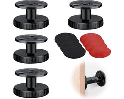 4 stuks - Hoofdbordstoppers - Meubelpoten - Bedside fixer - Hoofdbordbevestigingen - Verstelbare - 27-40 mm - banksteunstoppers - Anti-slinger muurbescherming - Bedstopper - Meubelbeschermer - vloerbeschermers - Vermindert geluid - zwart