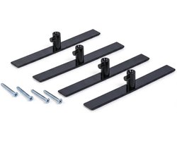 4 stuks houders voor KitchenAid accessoires, ruimtebesparende organizer voor haken, garde en deeghaken, ideaal voor de keuken, zwart
