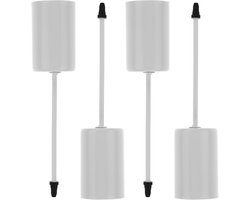 4 stuks - Kaarsenhouder - kaarshouder - kandelaar - kerstkrans kaarsenhouders - metalen kandelaar - kerstversieringen - huisdecoratie - kaarsaccessoires - 2.5*2.5*11 cm - wit