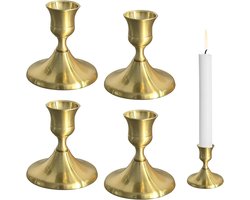 4 stuks - Kaarsenhouder - Kandelaar - Kaarshouder - Decoratieve Kaarsenstandaards - metalen kaarsenhouders - vintage decoratie - huisdecoratie - kaarsaccessoires - voor bruiloft, kerst, woonkamer, huwelijksceremonie - 6.7*6.7*7 cm - goud