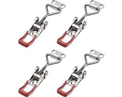 4 stuks kniehendelspanners - kleine kistsluiting - houdkracht 100 kg - verstelbare snelspanner - voor kisten kast lade