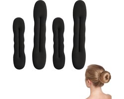 4 stuks knot haar, accessoires donuts voor kinderen, met haaraccessoires, kinderaccessoires, haarspeldje, boudin, knopen, kapsel, voor klassieke dans, meisjes, elastische clip