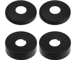4 stuks - Kraan Decoratieve Afdekking - Flens - Tuin Accessoires - zwart - rond - Douchemengkraan kraan decoratieve afdekking - badkamer accessoires - Roestvrij staal - 80*80*19mm