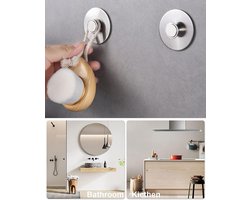 4 stuks magnetische zeephouders voor stukken zeep, roestvrijstalen zeephouder voor douchewand en keuken/badkamer, gemakkelijk schoon te maken, zelfafvoerend (zilver)