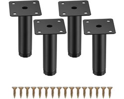 4 stuks meubelpoten, 10 cm/3,93 inch verstelbare meubelpoten, metalen bevestigingssteunvoeten voor meubels/tafels/stoelen/bureaus/keukens/kasten/banken