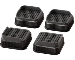 4-stuks Meubelverhogers - Bedframeverhogers - Verhogingskussen - Verhoogt met 2,6 cm - Antislip en vochtbestendig - Gemaakt van TPE-materiaal - Geschikt voor tafels, banken, stoelpoten, koelkasten en wasmachines - Zwart