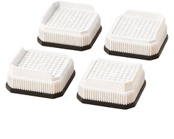 4-stuks Meubelverhogers - Bedframeverhogers - Verhogingskussen - Verhoogt met 2,6 cm - Antislip en vochtbestendig - Gemaakt van TPE-materiaal - Geschikt voor tafels, banken, stoelpoten, koelkasten en wasmachines - Wit