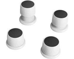 4 Stuks - Meubelverhogers - Verstelbare liften - Bedverhogers - Tafelverhoging - Wit - Kunststof - 5.5*5.5*6.3cm - Vloerbescherming - Antislip en Schokdempend - Voor Bedframe, Tafel, Bureau, Bankpoot, Stoel
