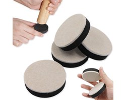 4 Stuks Meubelverhoging Zelfklevende, Viltglijders, Vilt Meubelverhoger Ronde, Meubelverhogingen, Zelfklevende Meubelverhoging, Voor Stoelen, Meubels (Diameter 5cm, Hoogte 1,5cm)