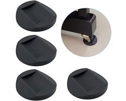4 stuks Meubelwielen - Zwenkwielen - Zwenkwiel - Draagbare meubelwielen - Transportwielen - Wieltjes - Meubels zelfklevend - Kleine meubelwielen - Geschikt voor meubelbodems en opbergdozen - Zwart - 76mm - Rubber