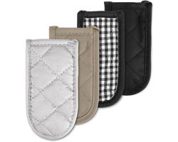 4 Stuks - Pannengreephoesjes - Handgreephoes - Handvat Beschermers - 15*7.6cm - 4 Kleuren - Katoen - Hittebestendig & Antislip - Koekenpanhouderhoesjes - Wanten Voor Keukengereedschap - Praktische Keukenbenodigdheden Voor Thuis En Keuken