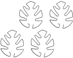 4 Stuks - Plantenstandaards - Plantenondersteuning - 18*16cm - Zwart - IJzer - Monstera plantenstandaards - Voor kamerplanten en klimplanten - Plantenstamstandaards - Anti-doorzakstandaards - Plantenstandaards binnen - Duurzame