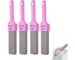 4 stuks- Puimsteen toiletborstel - Puimsteen reinigingsstick - Toiletborstel - 3,5*2,5*26,5 cm - Paars - Verwijdert kalkaanslag, roest en vlekken - Geschikt voor badkamers, badkuipen, wastafels, tegels, barbecues, zwembaden en keukens