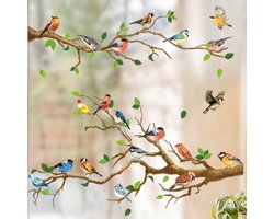 4 stuks - Raamstickers - Raamfolie - Decoratiefolie - Statische raamfolie - Verwijderbare muursticker - Woondecoratie - Lentedecoratie - voor woonkamer, slaapkamer, badkamer, keuken - 25*35cm